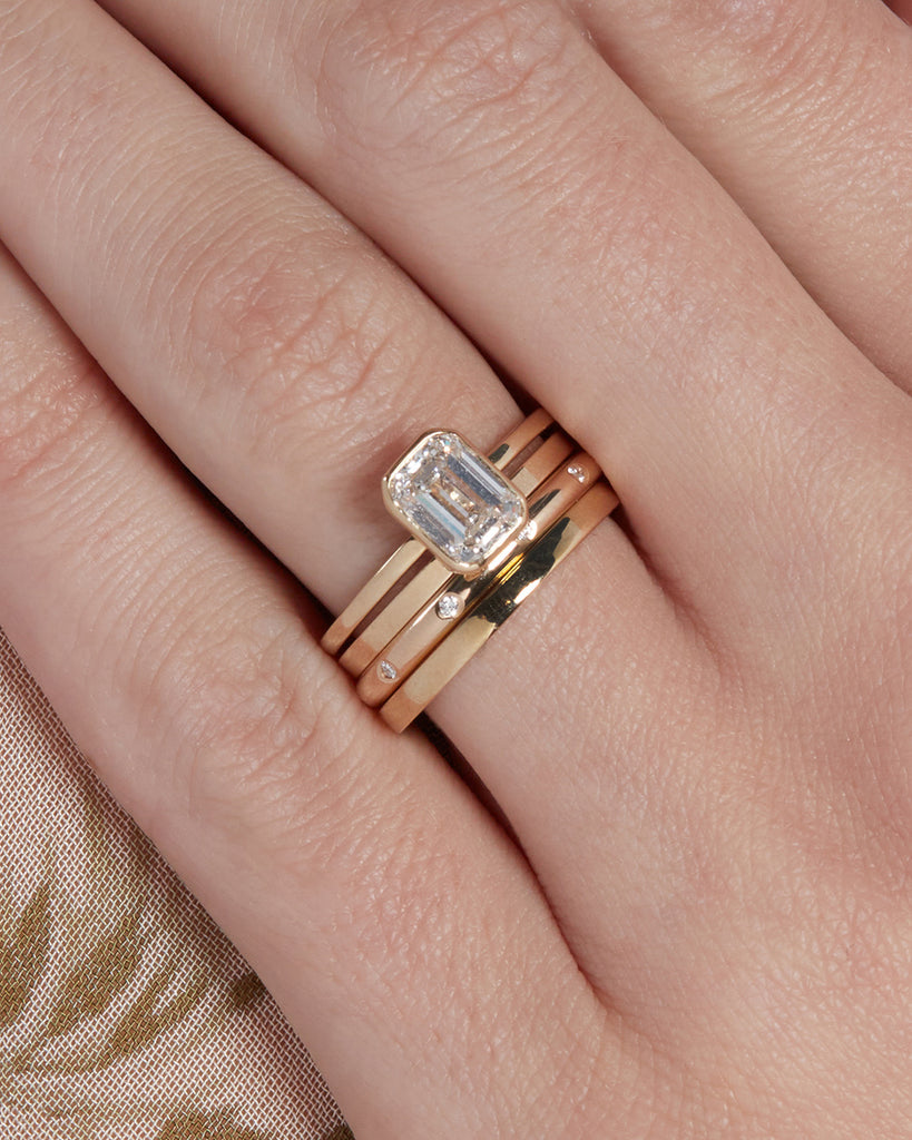 2mm Moissanite Wedding Band Womens 14K Rose Gold 0.50 Carat Half Eternity Wedding  Ring, Engagement Ring Stacking Band, Low-profile Pave Band - Etsy